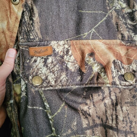 Vintage Woolrich Men's Camoflauge Camo Mossy Oak Hunting Coat Jacket XL - Picture 11 of 11